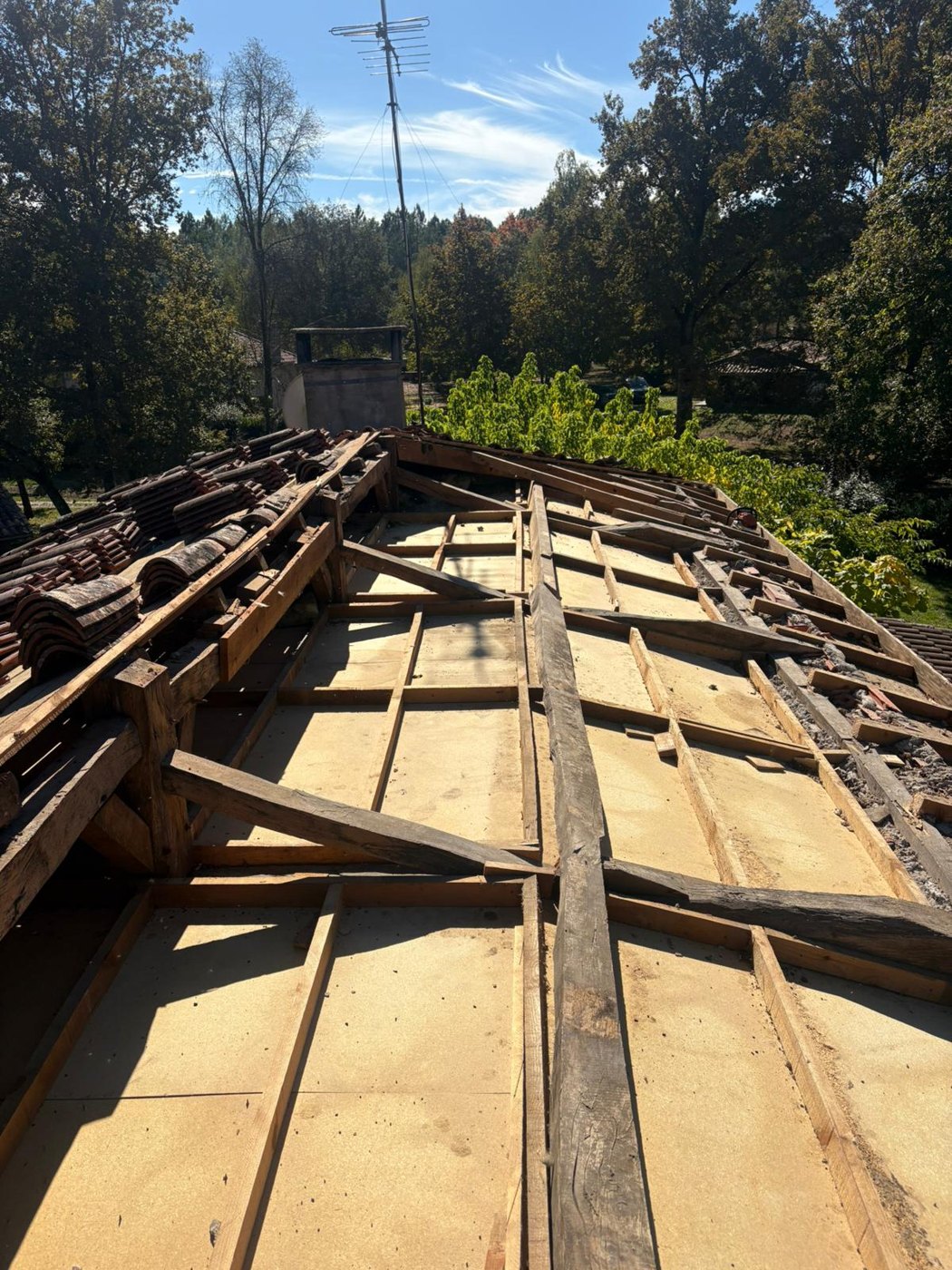 Structure en bois et préparation d’une couverture